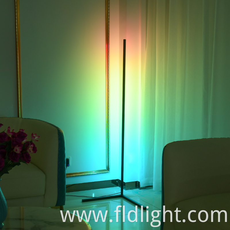 Corner floor Lamp With Wireless App Remote Control Multi Lighting 